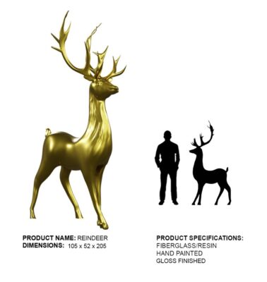 Gold Reindeer