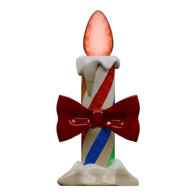 Candle with Ribbon