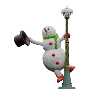 Snowman on Pole