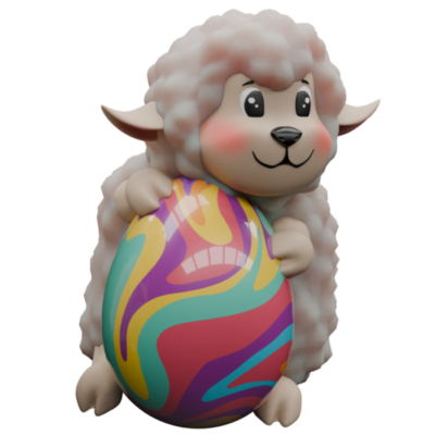 Pastel Swirl Lamb