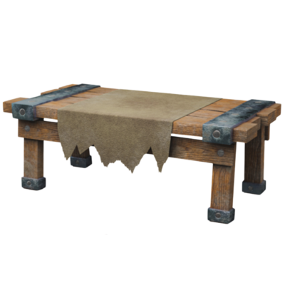 Draped Workshop Table