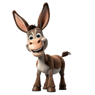 Playful Brown Donkey